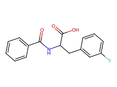 Phenylalanine, N-benzoyl-3-fluoro- structure
