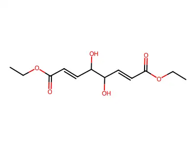 Diethyl 4,5-dihydroxyocta-2,6-dienedioate structure