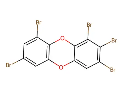 1,2,3,7,9-Pentabromodibenzo-p-dioxin structure