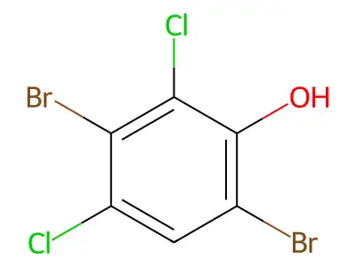 Phenol, 3,6-dibromo-2,4-dichloro- structure