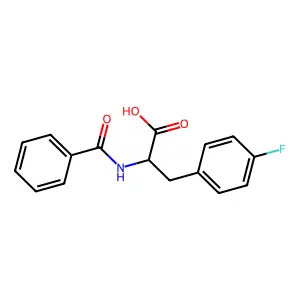 2-Benzamido-3-(4-fluorophenyl)propanoic acid structure