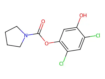 (2,4-Dichloro-5-hydroxyphenyl) pyrrolidine-1-carboxylate structure