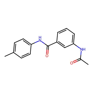 3-acetamido-N-(4-methylphenyl)benzamide structure