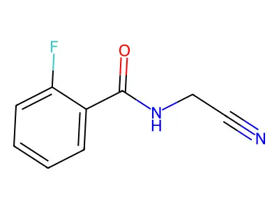 N-(cyanomethyl)-2-fluorobenzamide structure
