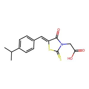 (5-(4-Isopropyl-benzylidene)-4-oxo-2-thioxo-thiazolidin-3-YL)-acetic acid structure