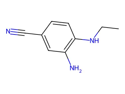3-Amino-4-(ethylamino)benzonitrile structure