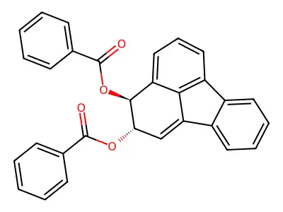 trans-2,3-Dihydro-2,3-fluoranthenediol dibenzoate structure
