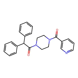 1-(Diphenylacetyl)-4-(3-pyridinylcarbonyl)piperazine structure