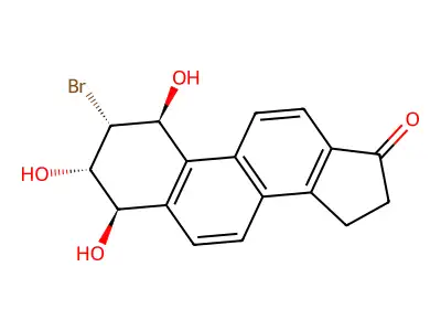 2-Bromo-1,3,4-trihydroxygona-5,7,9,11,13-pentaen-17-one structure