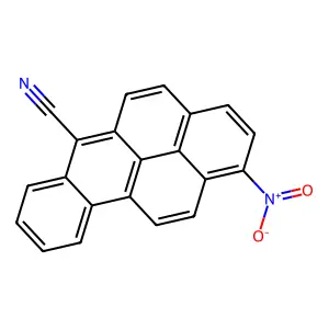 Benzo(a)pyrene-6-carbonitrile, 1-nitro- structure