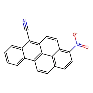 Benzo(a)pyrene-6-carbonitrile, 3-nitro- structure