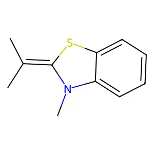 Benzothiazoline, 2-isopropylidene-3-methyl- structure