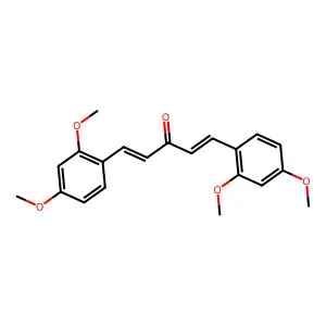 (1E,4E)-1,5-bis(2,4-dimethoxyphenyl)penta-1,4-dien-3-one structure