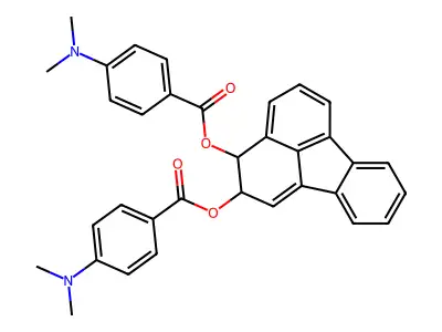 Benzoic acid, 4-(dimethylamino)-, 2,3-dihydro-2,3-fluoranthenediyl ester, (2R-trans)- structure