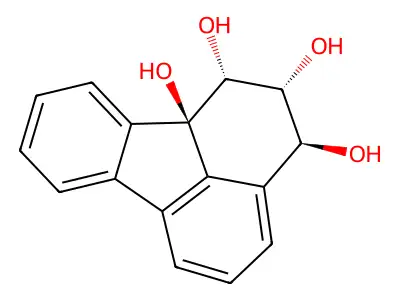 1,2,3,10b(1H)-Fluoranthenetetrol, 2,3-dihydro-, (1alpha,2alpha,3beta,10bbeta)- structure