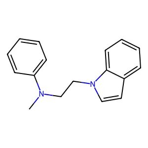 1-(N-methylanilinoethyl)indole structure