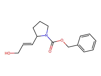 Benzyl 2-(3-hydroxyprop-1-en-1-yl)pyrrolidine-1-carboxylate structure