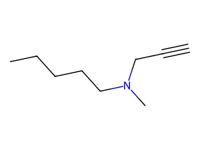 N-Methyl-N-2-propyn-1-yl-1-pentanamine structure