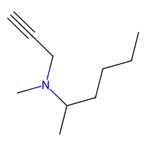 N-2-Hexyl-N-methylpropargylamine structure