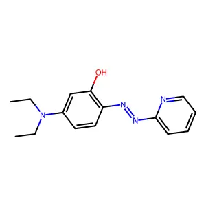 3-(Diethylamino)-6-[2-(pyridin-2-yl)hydrazinylidene]cyclohexa-2,4-dien-1-one structure