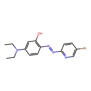 5-Diethylamino-2-(5-bromo-2-pyridylazo)phenol structure