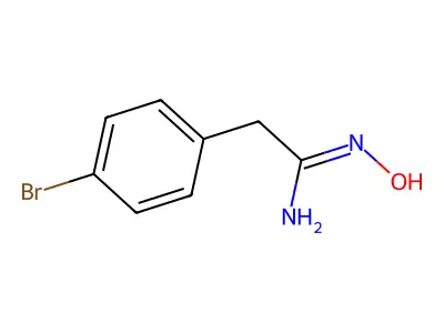 2-(4-bromophenyl)-N'-hydroxyethanimidamide structure