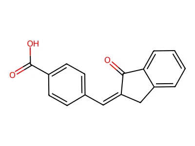 Benzoic acid, 4-[(1,3-dihydro-1-oxo-2H-inden-2-ylidene)methyl]- structure