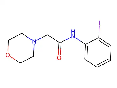 4-Morpholineacetamide, N-(2-iodophenyl)- structure