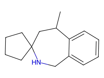 5-Methyl-1,2,4,5-tetrahydrospiro[2-benzazepine-3,1'-cyclopentane] structure