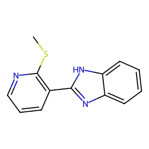 2-(2-methylsulfanylpyridin-3-yl)-1H-benzimidazole structure