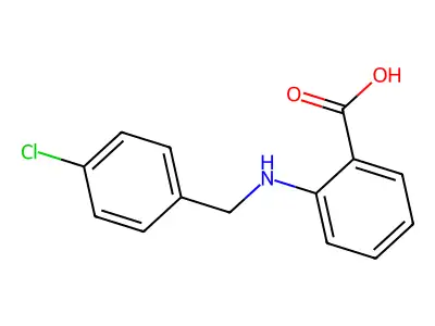 2-((4-Chlorobenzyl)amino)benzoic acid structure