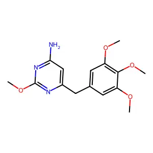 4-Pyrimidinamine, 2-methoxy-6-((3,4,5-trimethoxyphenyl)methyl)- structure