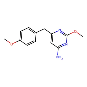 4-Pyrimidinamine, 2-methoxy-6-((4-methoxyphenyl)methyl)- structure