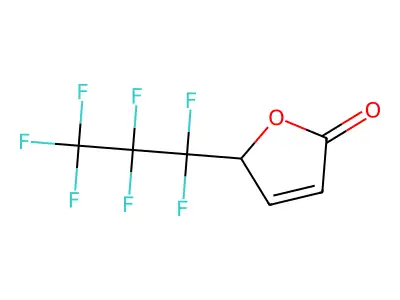 2(5H)-Furanone, 5-(heptafluoropropyl)- structure