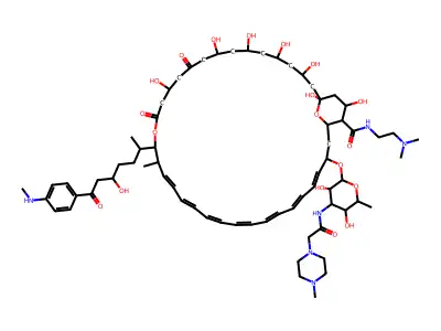 N-methylpiperazinoacetyl-partricin A dimethylaminoethylamide structure