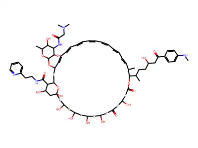 N-dimethylaminoacetyl-partricin A 2-pyridinylethylamide structure