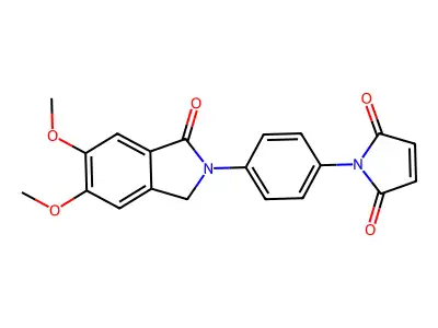 N-[4-(5,6-Dimethoxy-N-phthalimidinyl)phenyl]maleimide structure