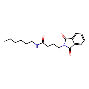 2H-Isoindole-2-butanamide, N-hexyl-1,3-dihydro-1,3-dioxo- structure