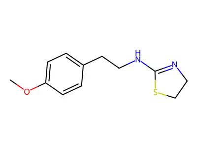N-[2-(4-Methoxyphenyl)ethyl]-4,5-dihydro-1,3-thiazol-2-amine structure