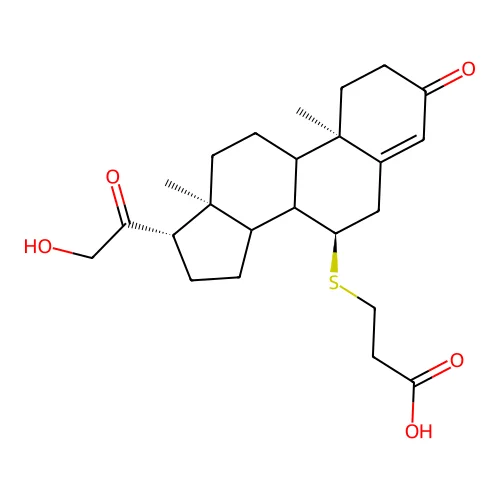 Desoxycorticosterone-7-mercaptopropionic acid structure