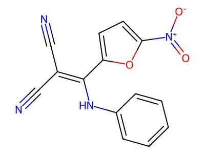 Propanedinitrile, [(5-nitro-2-furanyl)(phenylamino)methylene]- structure