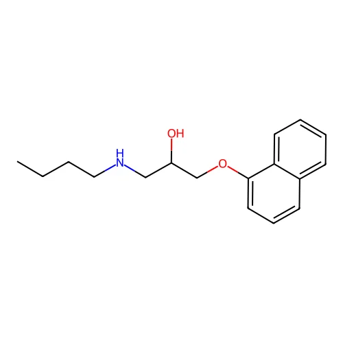 2-Propanol, 1-butylamino-3-(naphthyloxy)- structure
