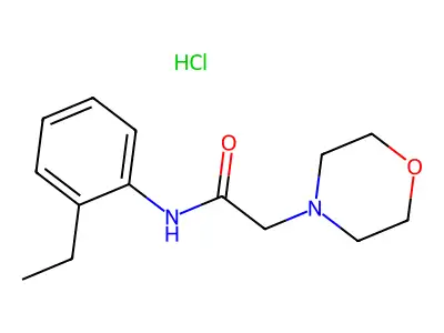 4-Morpholineacetamide, N-(2-ethylphenyl)-, monohydrochloride structure