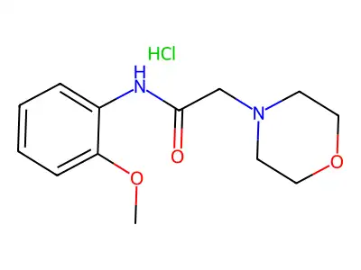 4-Morpholineacetamide, N-(2-methoxyphenyl)-, monohydrochloride structure