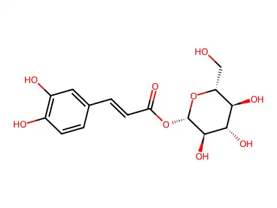 1-O-caffeoyl-beta-d-glucopyranose structure