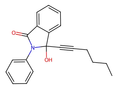 3-(1-Hexynyl)-3-hydroxy-2-phenyl-1-isoindolinone structure