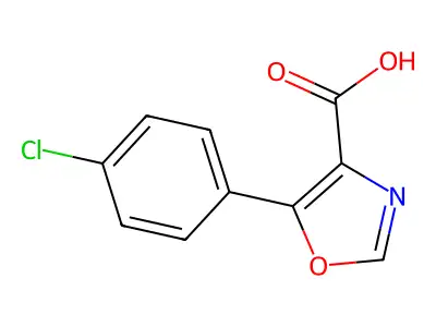 5-(4-Chlorophenyl)-1,3-oxazole-4-carboxylic acid structure