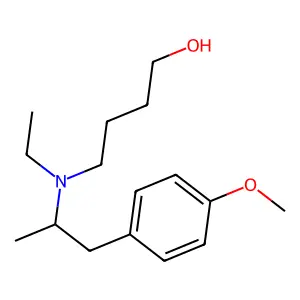 4-(Ethyl(2-(4-methoxyphenyl)-1-methylethyl)amino)-1-butanol structure