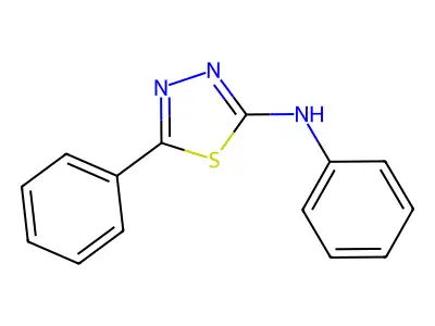 N,5-diphenyl-1,3,4-thiadiazol-2-amine structure