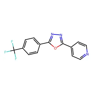 Pyridine, 4-[5-[4-(trifluoromethyl)phenyl]-1,3,4-oxadiazol-2-yl]- structure